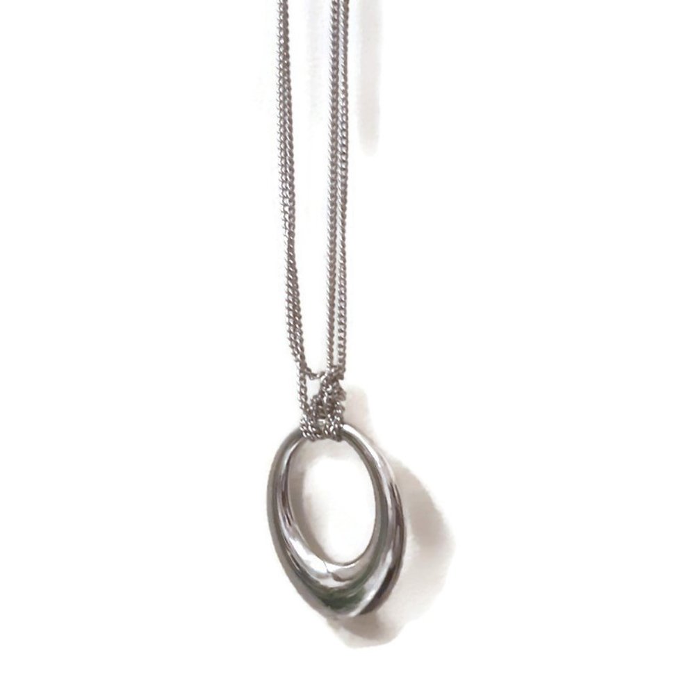 Silver Tone Long Necklace
